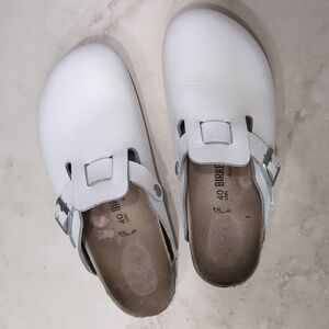 Birkenstock White Clogs
